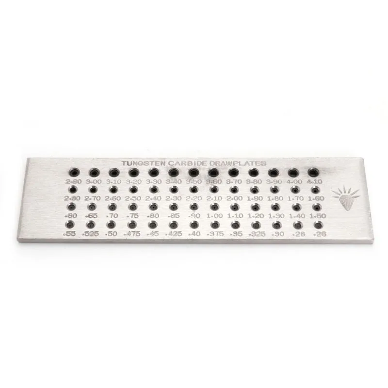 52 Holes Tungsten Carbide Wire Drawplate for Jewelry Making Round 0.26-4.10mm LX9E