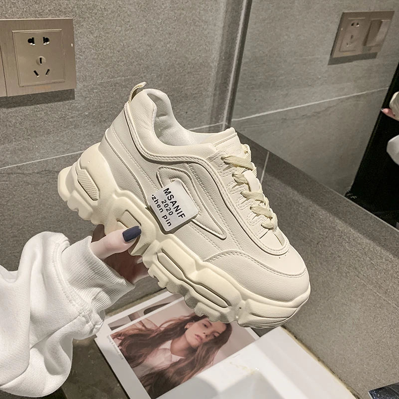 beige dad sneakers