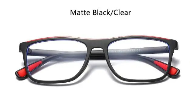 matte black clear Телефон компьютер, синий светильник, блокирующие очки, джентльмен, Ретро стиль, роскошный дизайн, квадратные очки для глаз, оправа для мужчин, мужские очки - Цвет оправы: matte black clear