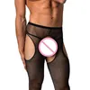 Adult Sexy Pantyhose Costumes Porno Exotic Men's Pantyhose Sexy Four Open Crotch Tights Small Mesh Stockings for Male Underwear ► Photo 2/3