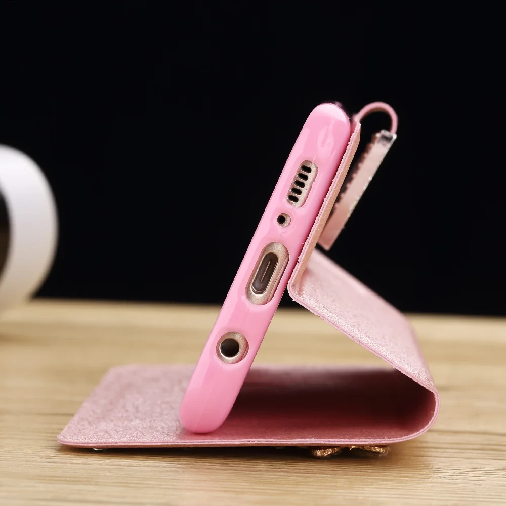 LLZ.COQUE кожаный чехол-книжка с алмазной бабочкой для samsung S9, Магнитный чехол-кошелек для samsung Galaxy S7 Edge, S8, S9 Plus, Capas