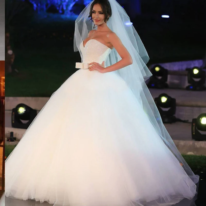 Г. Милое платье принцессы, Vestido de Noiva, бальное платье с бантом, свадебное платье с блестками и бусинами платья для матери невесты