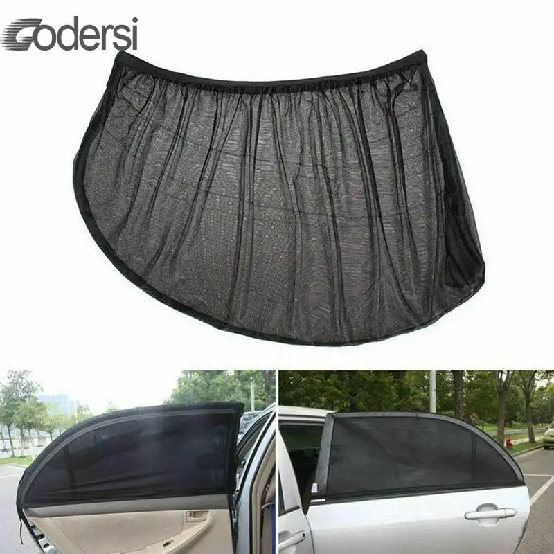 2Pcs Car Window Cover Sunshade Curtain UV Protection Sun Shade Mesh Solar Mosquito Dust Drop shipping | Автомобили и мотоциклы