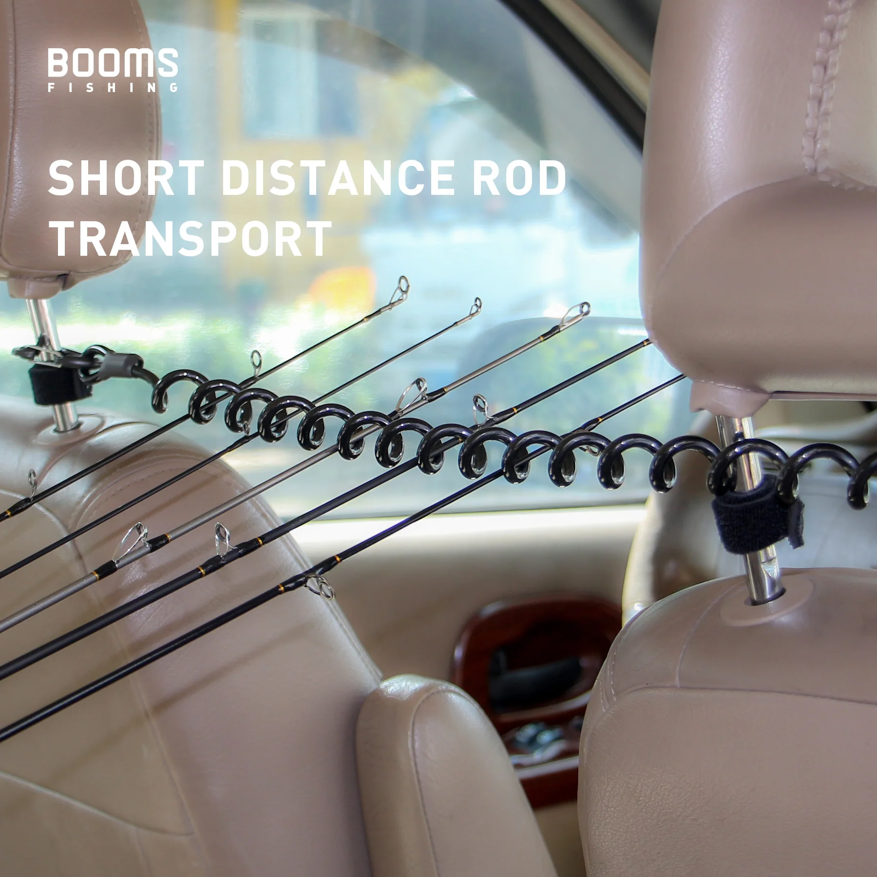 Description Picture 3 of itemBooms Fishing VTC Vehicle Rod Holder Transport Coiled Cord Rod Holders Elastic lanyard for Fishing Tackle Boxes Tool Accessories