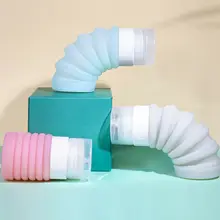 Креативный портативный складной гель для душа бутылка для шампуня силиконовая пустая бутылка для лосьона для суб-розлива Складная мини-трубка