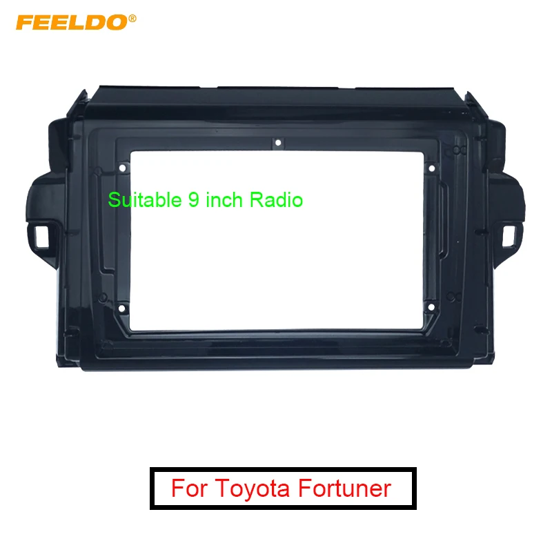 FEELDO Аудиомагнитола 9 дюймов фасции рамки gps навигации адаптер для Toyota Fortuner+ установка тире отделка комплект# MX6249