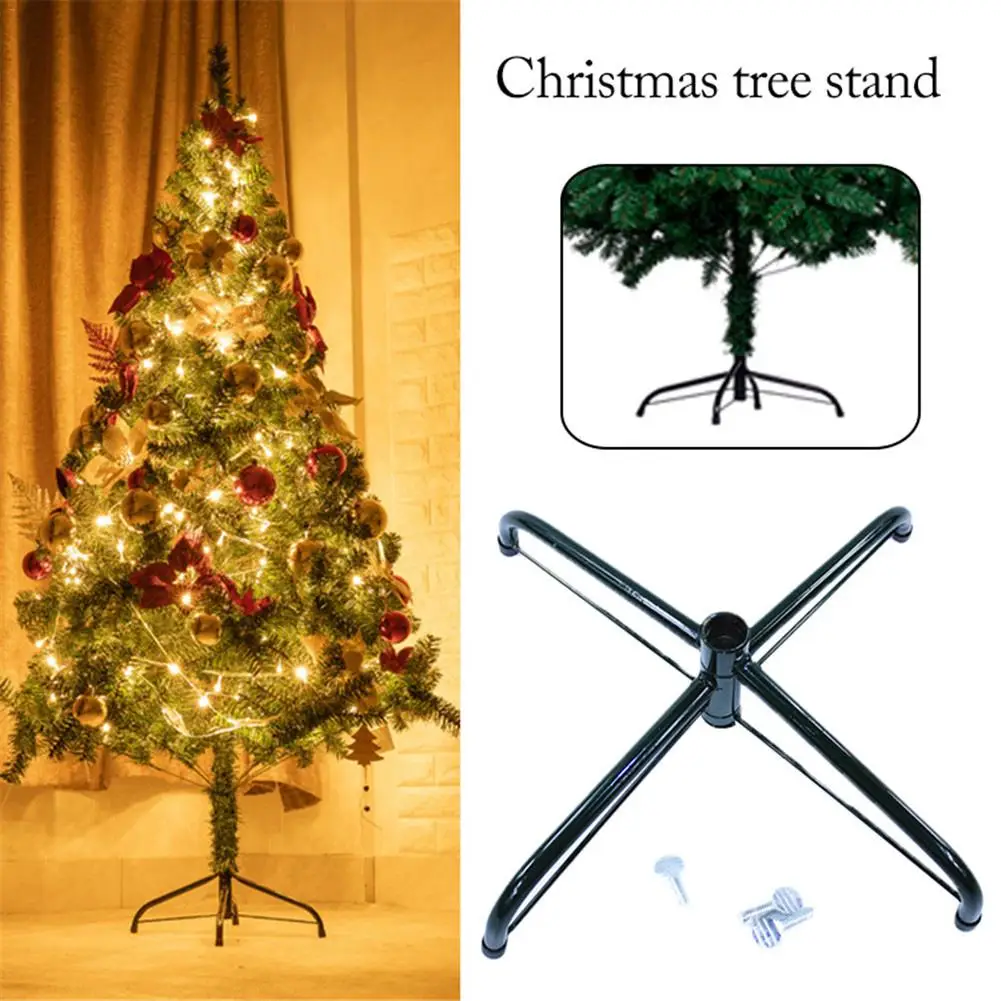 

Xmas Folding Christmas Tree Metal Stand Base Rack Accessories for Christmas Home Decorations New Year Goods