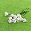 10Pcs 1/12 Dollhouse Miniature Red Rose Mini Flower Arrangement Toy for ob11 bjd Blythe Doll House accessories Decoration 6