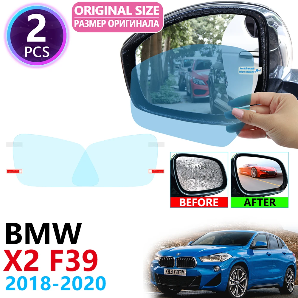

for BMW X2 F39 2018 2019 2020 Full Cover Rearview Mirror Anti-Fog Films Rainproof Anti Fog Film Foils Clean Car Accessories