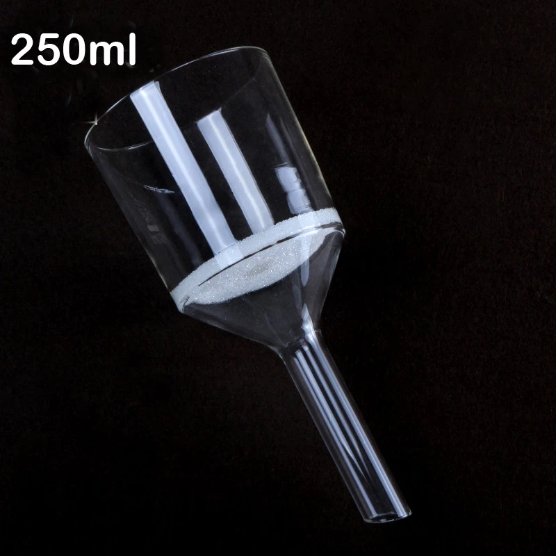 250ml High quality Sand core funnel Vertical melting filter funnel G1
