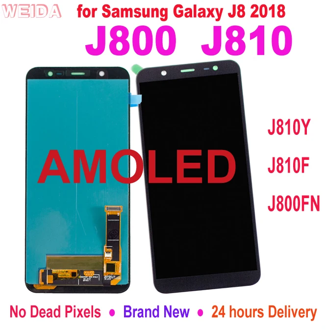 

100% Super AMOLED J8 J800 LCD For Samsung J8 2018 J810 J810Y J810FN LCD Display Touch Screen Digitizer Assembly Replacement LCD