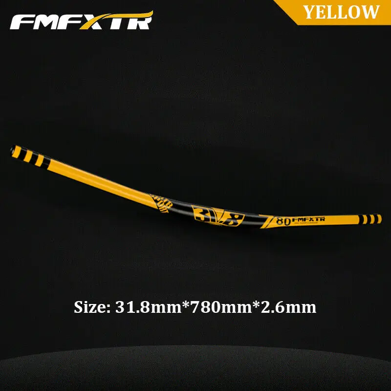 Yellow -31.8-780 FMFXTR алюминиевый сплав, руль для велосипеда MTB 780*31,8 мм, руль для гоночного велосипеда, руль для горного велосипеда, руль для велосипеда, аксессуары для велоспорта - Цвет: Yellow -31.8-780