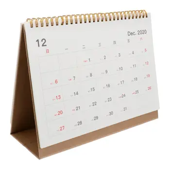 

1pc Simple Desktop Calendar 2021 Calendar Daily Schedule Planner Desk Calendar