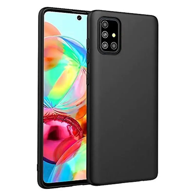 Простой простой черный матовый чехол для Samsung Galaxy A71 A51 A70 A50 M31 A41 A11 A31 A21 A01 A81 S20 Ultra Plus