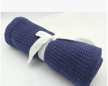 Dark blue SHUJIN детское одеяло, хлопковое мягкое одеяло для новорожденных, Детская пеленка для сна, банное полотенце для малышей, накидка для коляски для мальчиков и девочек - Цвет: Dark blue
