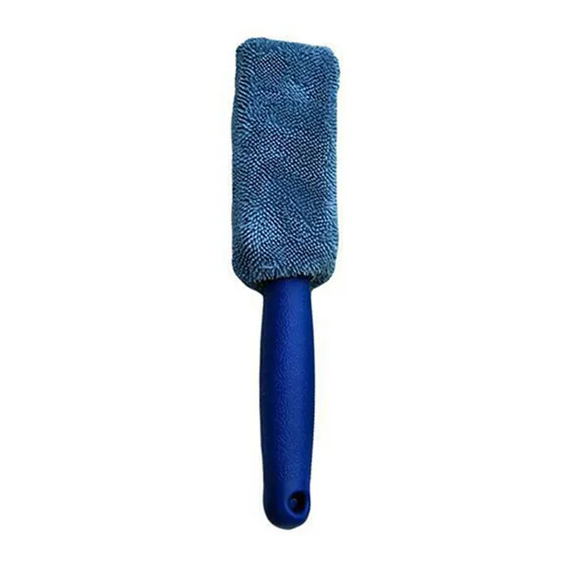 Blue Мягкая щетка для колес, детализирующая Автомойка из микрофибры с длинной ручкой, принадлежности для ухода за автомобилем автомобильная ручка - Цвет: Blue