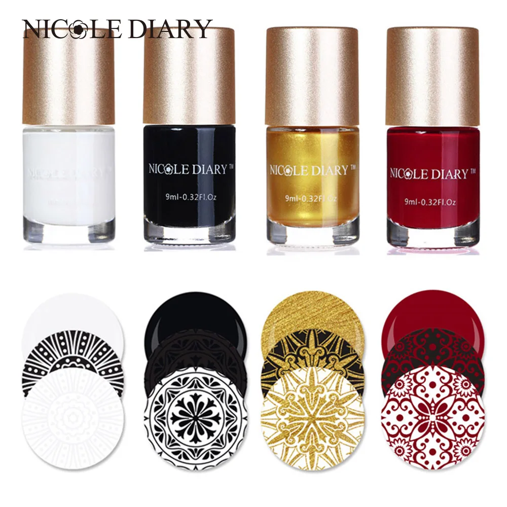 NICOLE DIARY Stamp Nail Polish Stamping Polish Nail Art Stamping Nail
