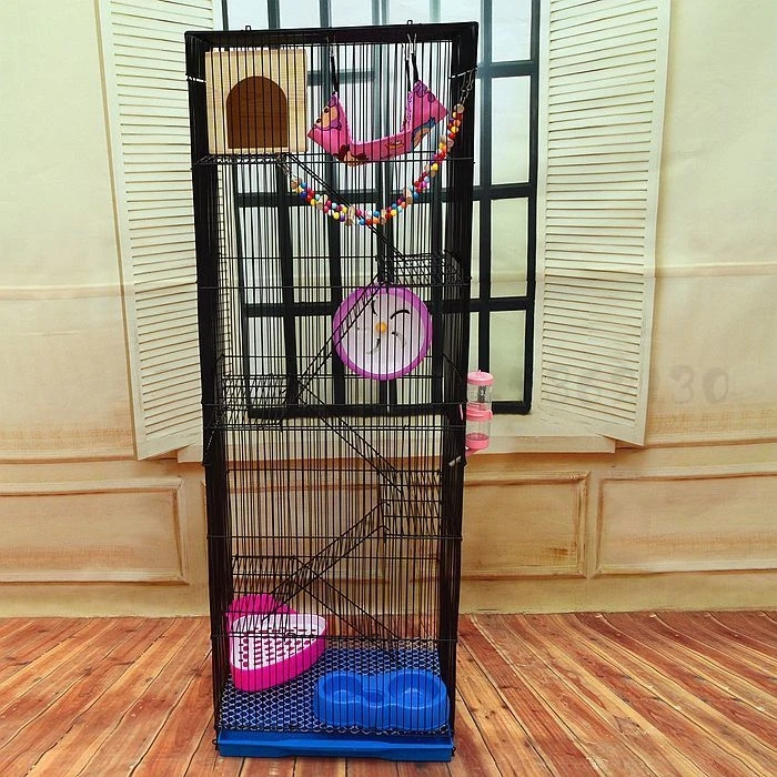 Three-story Demon King Squirrel Honey Bag Blossom Guinea Rat Villa Big Hamster Dragon Cat Standard Golden Flower Cage