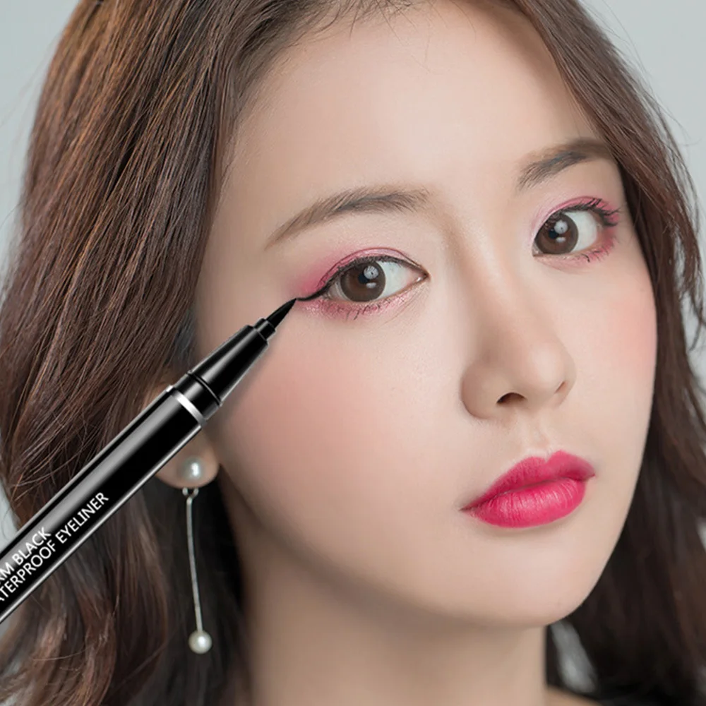 Waterproof Liquid Eyeliner Make Up Beauty Cosmetics Sweatproof Eye Liner Pen Pencil with Steel Ball