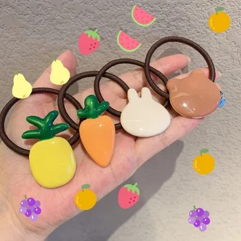 

South Korea Headband Hipster Hair Band Hair Band Dongdaemun INS Korean-style Simple Pineapple Bear Hairband Leather Case