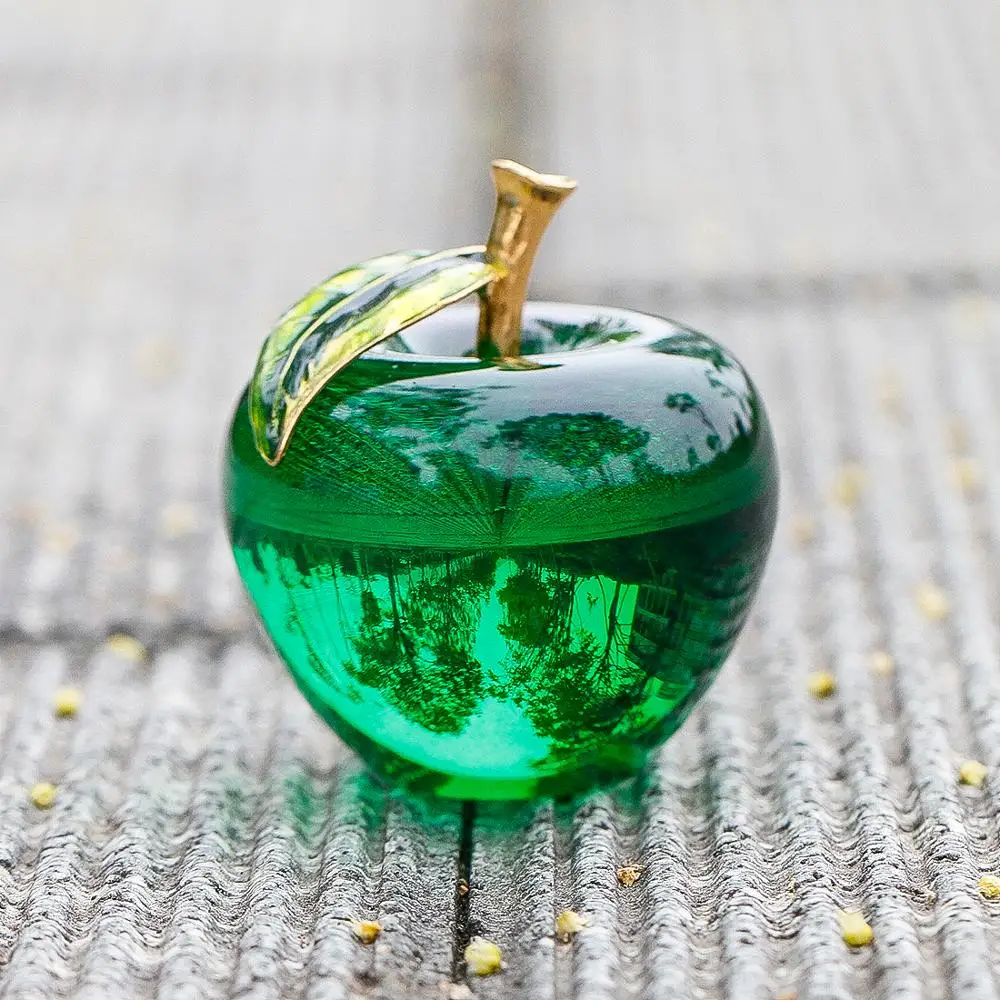 H-D-Handmade-55mm-Glaze-Crystal-Apple-Paperweight-Artificial-Figurine ...