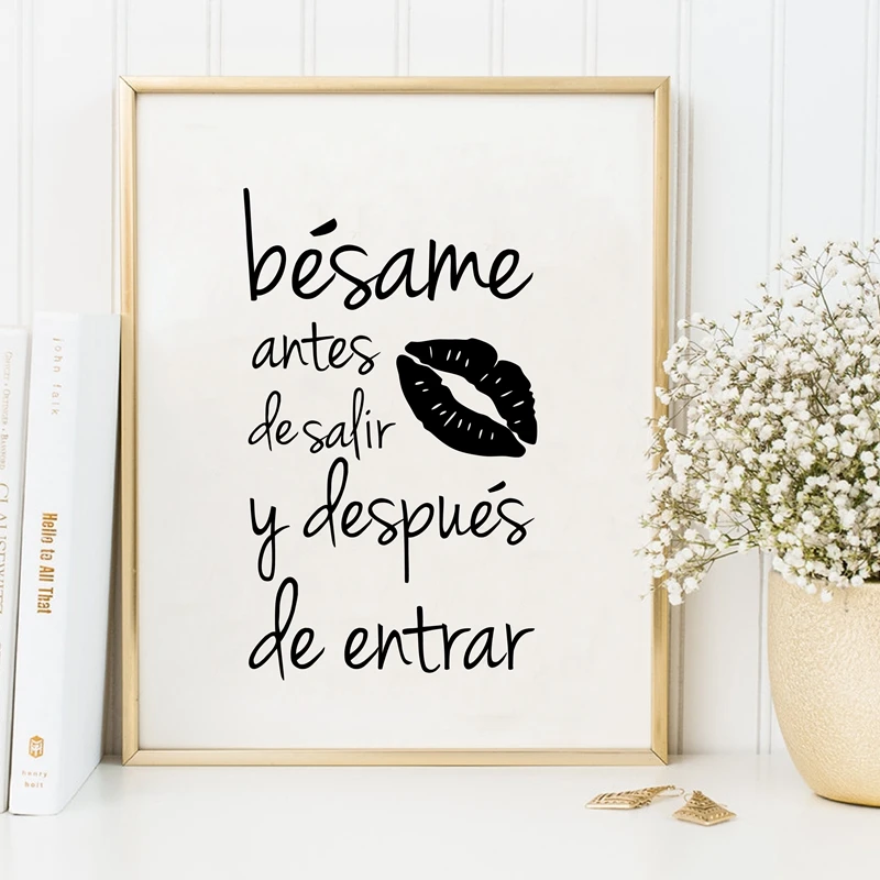 WTQ Modern Spanish English Letter Bedroom Canvas Painting Posters And Prints Pictures Wall Art Decoration For Room Home Decor | Дом и сад