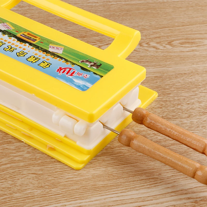 1 Pcs BBQ Tools Meat Grill Skewer Barbecue Grill Needle Box Safety Meat Vegetable String Shish Beef Mutton Kebab Skewers Maker