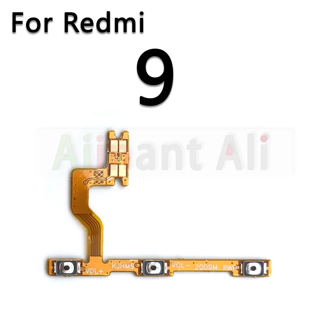 AiinAnt Button Mute key Switch On Off Volume Power Flex Cable For Xiaomi Redmi Note 7 8 9 7A 8A 9A 8T 9T K20 Pro Plus Lite