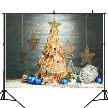 

Lyavshi background for photo studio christmas lemon tree snow bokeh Golden star light spot backdrop portrait shooting photocall