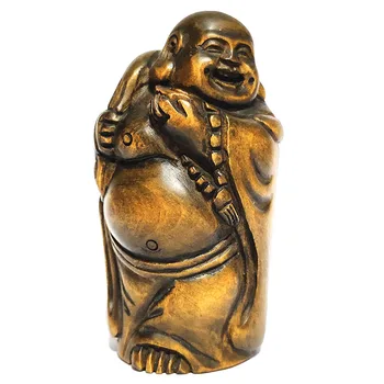 

Y7274 - 2" Hand Carved Boxwood Netsuke - Buddha Monk