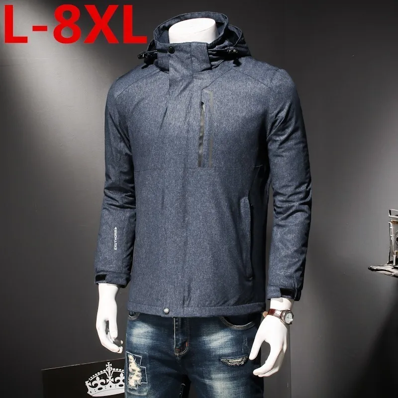 Размера плюс 8XL 7XL 6XL 5XL Новая зимняя мужская куртка с высокого качества ткани