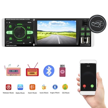 1 Din MP5 Player Auto Radio ISO Remote Multicolor Lighting HD Video Voice Bluetooth 4.2 TF USB Mirror Link 1