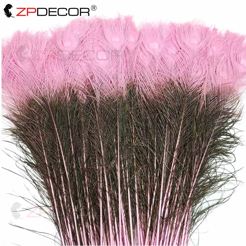 Zpdecor 80-90 см двойные цветные перья павлина