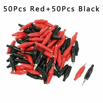 

100Pcs Alligator Clips 36mm Leads Crocodile For Electrical Jumper Wire