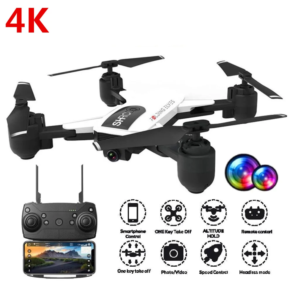 Smrat Camera Drone 4K Dual Camera follow me RC Quadrocopter Foldable Arm WIFI FPV Professional Dron Selfie Toy For Kid