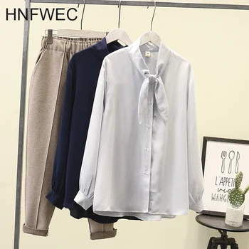 

Pluz Size Women's Shirts 2020 Spring New Korean Style Ladies Blouses and Tops Long Sleeve Solid Color Women Clothing V630