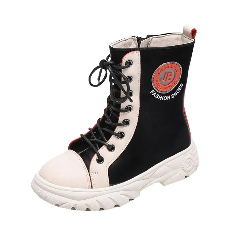 Бежевый Kids Boots Girls Boots Warm Fur Martin Boots Riding Boots Winter Shoes - Цвет: Бежевый