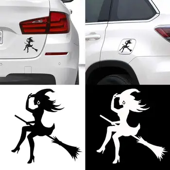 

Funny Broom Witch Reflective Car Vehicle Body Window Bumper Decals Sticker Decor