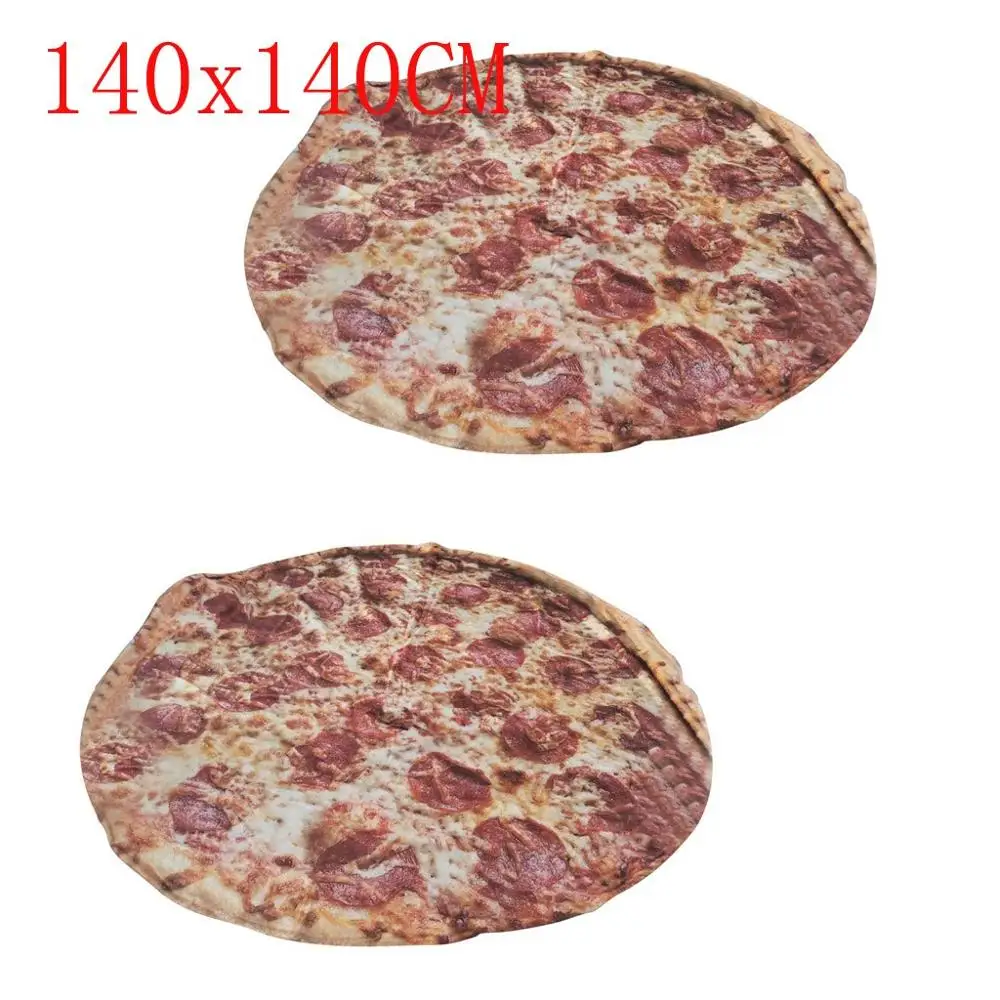 Одеяло из 2 предметов, круглая накидка для пиццы, новинка, мягкое Фланелевое покрывало с 3D принтом, Новое поступление, рождественские украшения A40 - Цвет: B