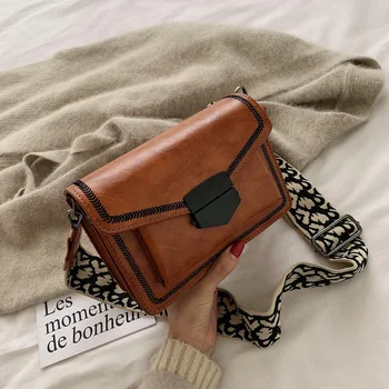 

Fashion PU Leather Ladies Handbag Lock Solid Color Messenger Bag Multifunction Bolsa Sac Female Bolso