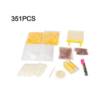 

351 Pcs Beekeeping Tools Equipment Set Rearing System Plastic Bee Cell Cups Queen Bee Cultivation Box Set
