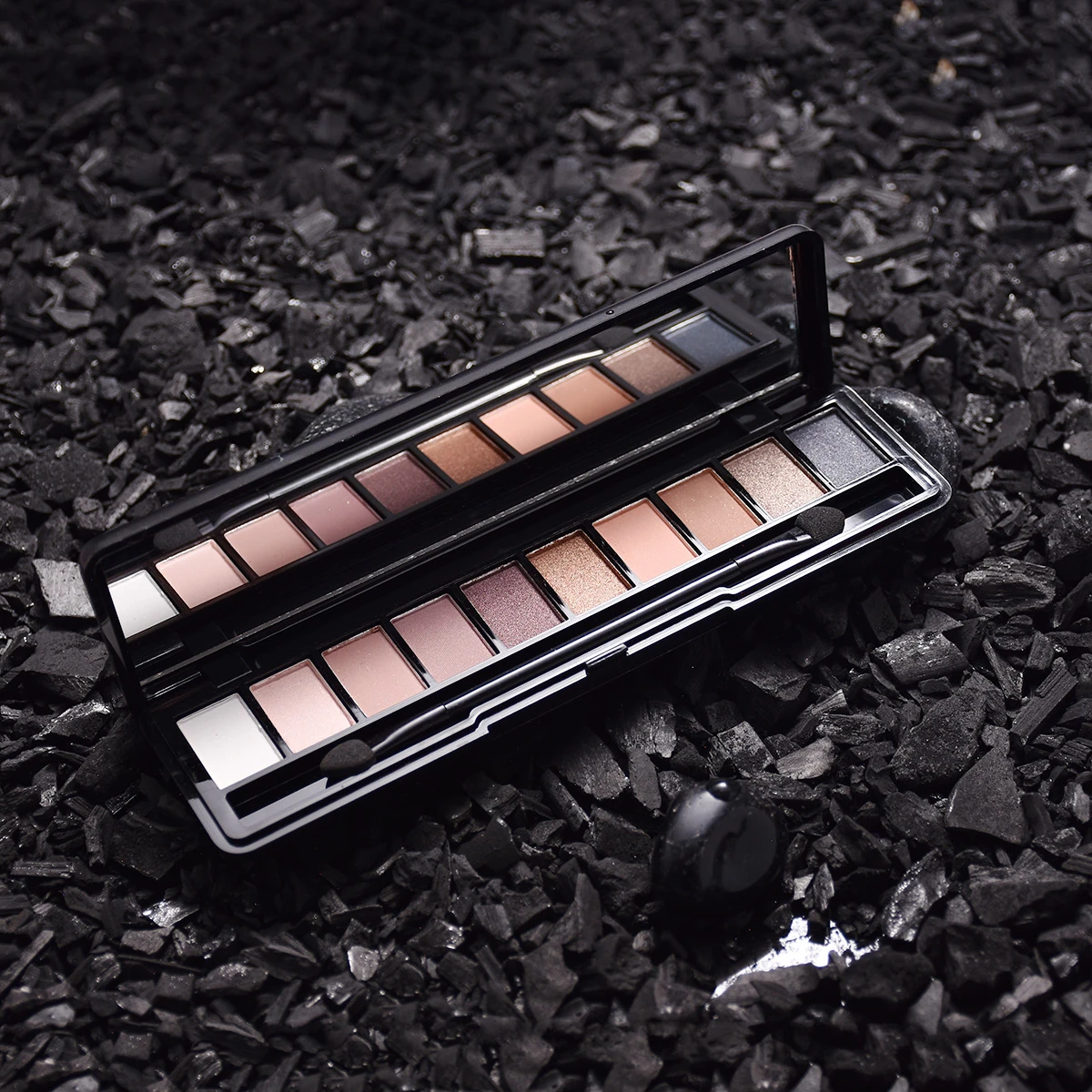 BEAUTYBIGBANG 10 цветов натуральный женский макияж Гламурные тени для век Палитра мерцающие матовые тени для век косметическая пудра с кистью