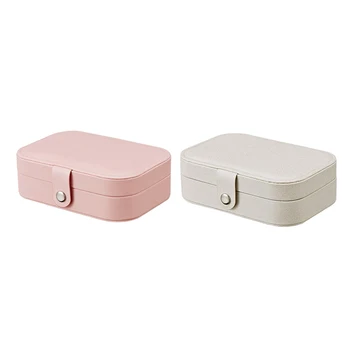 

Portable PU Leather Travel Earrings Necklace Jewelry Box Storage Case Women