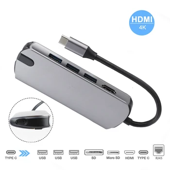 

5 in 1 Multi USB Type C Hub 3.0 to USB HdMI Hub Adapter Splitter Port TF SD Card Reader for Macbook Pro&Most Laptops