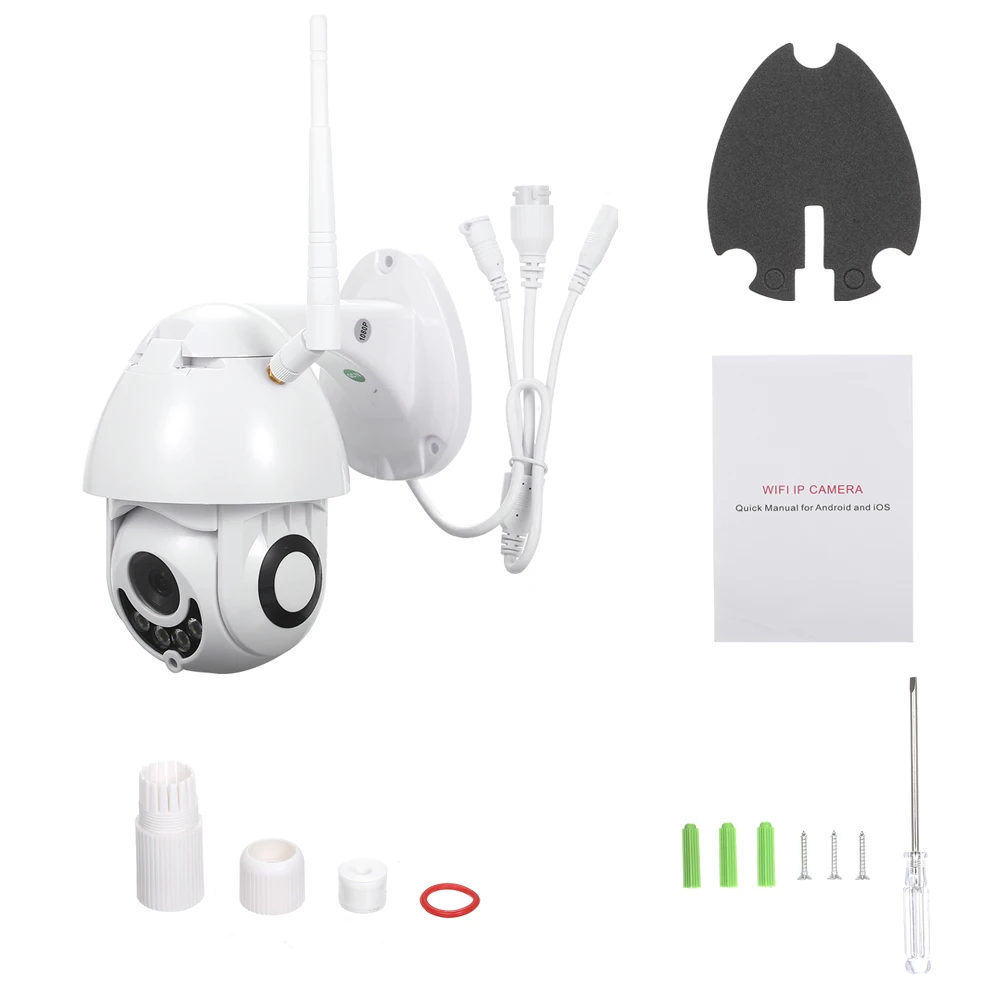 Ip-камера ONVIF, Wi-Fi 2MP HD 1080P купольная ИК-камера видеонаблюдения наружное охранное наблюдение NetCam IP Camara Аудио PTZ ночного видения