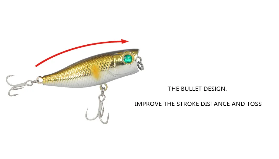 Long distance throwing Top Water Fishing Lure Articial Bait Bass Bait Poper Floating Pike Lures Minnow Crankbait Wobbler Tackle