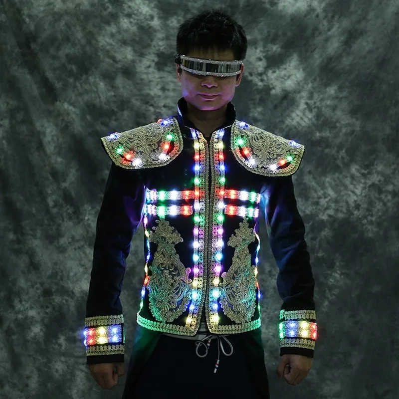 Светодиодный костюм для танцев мужской светильник костюмы корриды сцены