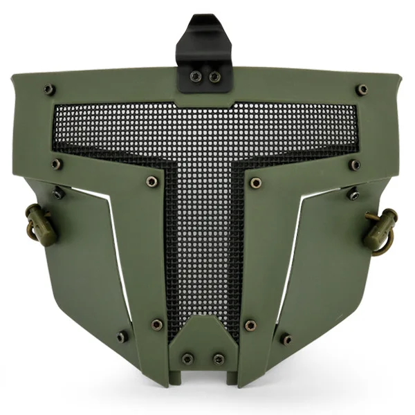 Тактическая полумаска для лица страйкбол Пейнтбол воин полумаска для лица для наружного использования с быстрым шлемом военные защитные маски - Цвет: green