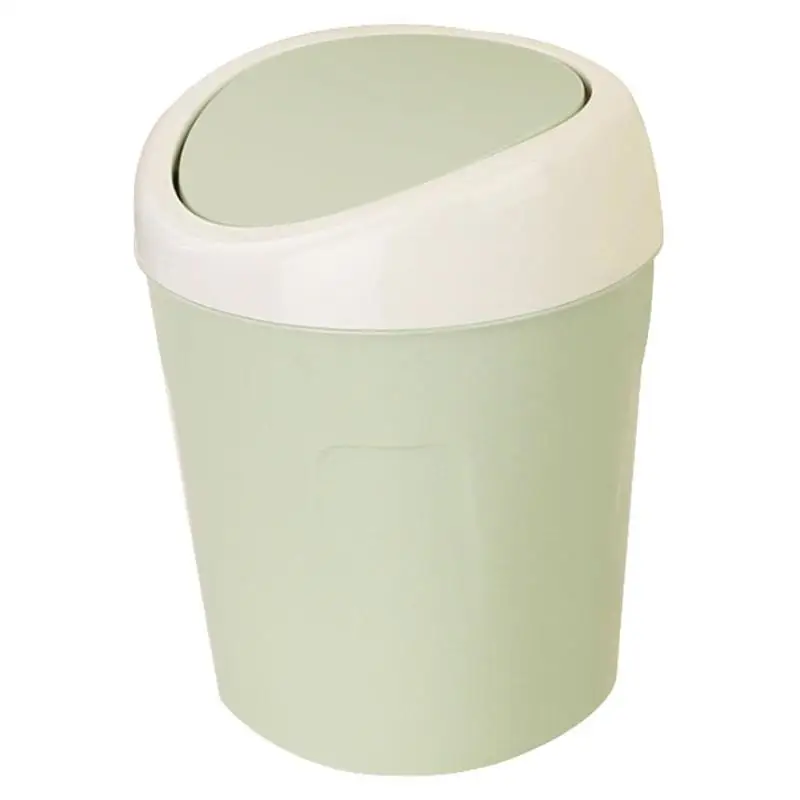 Green Пластиковый мини мусорный ящик для мусора на столе, баррель для домашнего офиса, мусорный бак - Цвет: Green