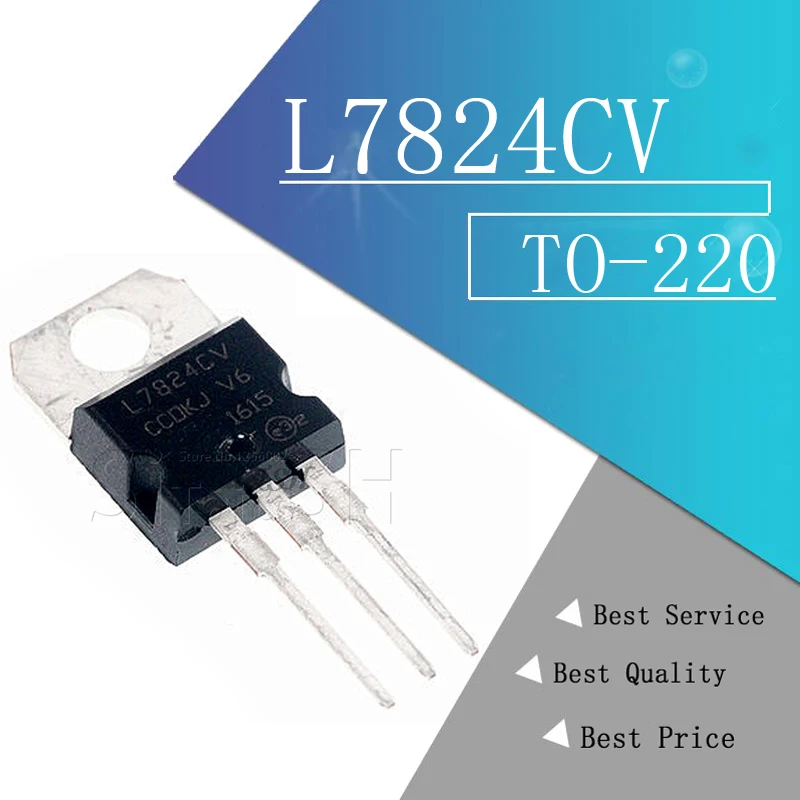 10PCS L7824CV TO220 L7824 TO 220 7824 LM7824 MC7824 신규 및 오리지널 IC|반도체 집적 ...